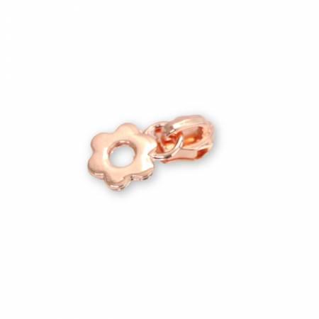 Four Flower Zipper Pulls Rose Gold # STS237C