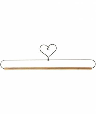 Hanger, 12in Heart With Stained Dowel Holder - 66770*