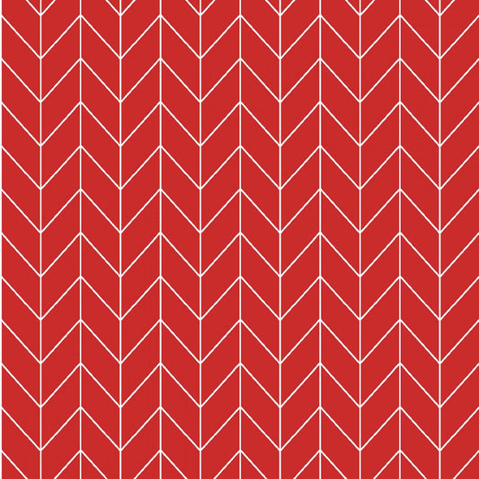 Kimberbell Basic - Red - Chevron - 8258-R