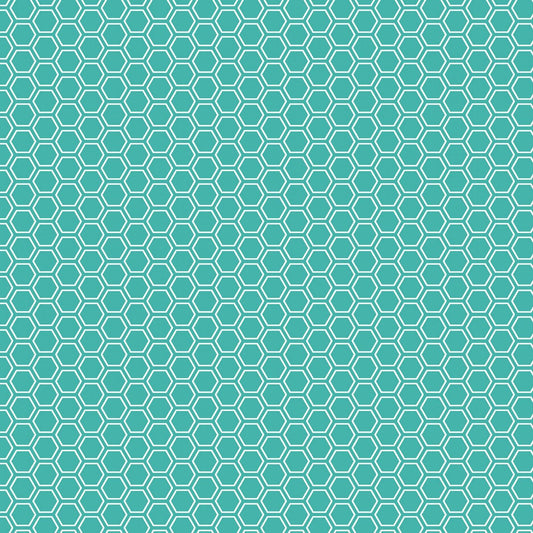 Kimberbell Basic - Teal - Honeycomb - 8256-Q