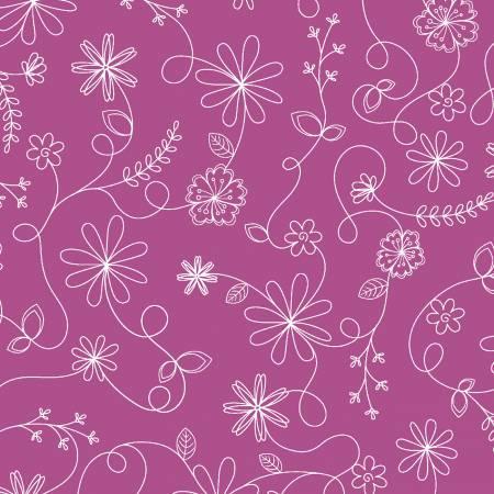 Kimberbell Basic - Violet Red - Swirl Floral - 8261-V
