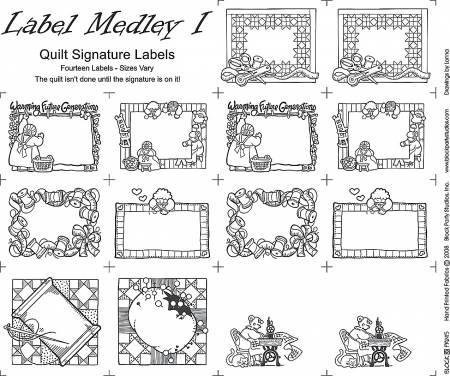 Medley Labels 1 18in x 20in Panel Natural With Black Writing # BPS658-NAT