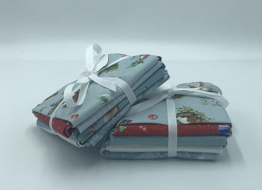 One Snow Day Fat Quarter Bundle - Blue Bundle - 7 pack