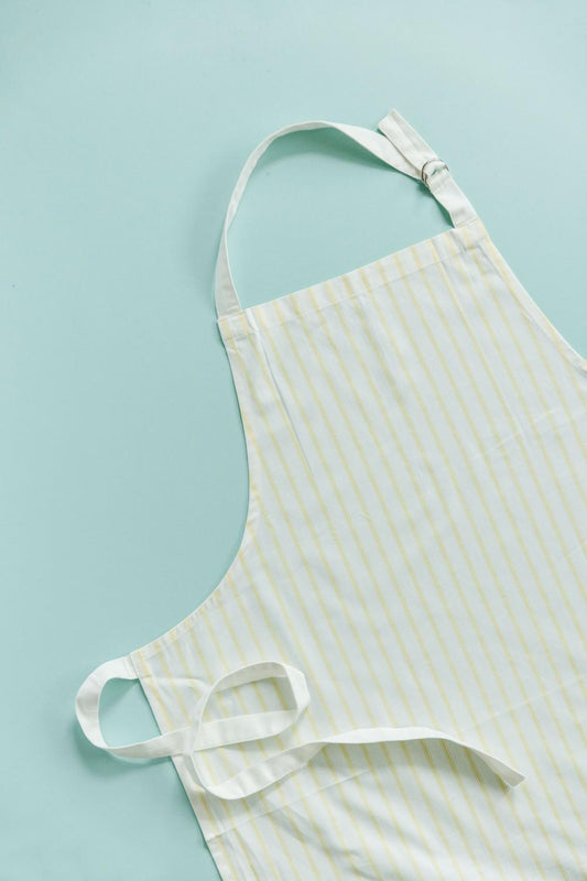 Pinstripe Apron Blank Yellow # KDKB264