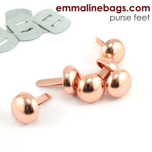 Purse Feet - Domed - Copper - FEET12MM-CP/6