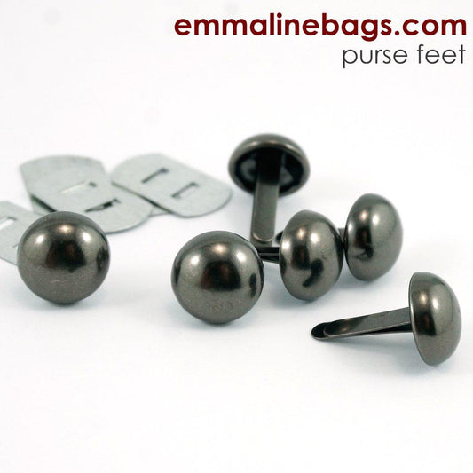 Purse Feet - Domed - Gunmetal - FEET12MM-GM/6