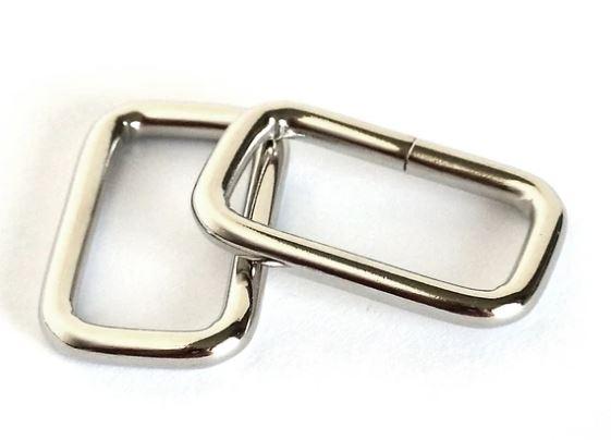 Rectangular Rings: 18mm (3/4") - Nickel - 4 pack