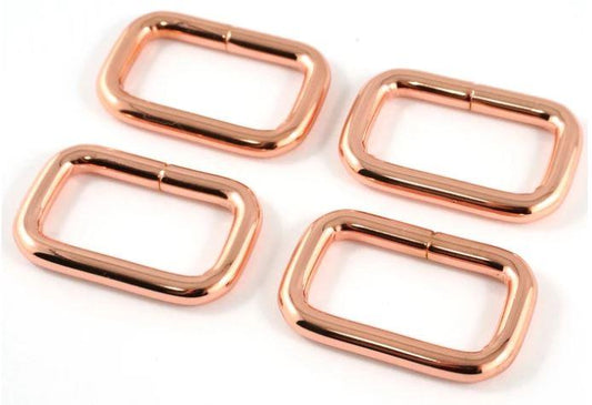 Rectangular Rings: 25mm (1") - Copper - 4 pack - EBREC-25-CP