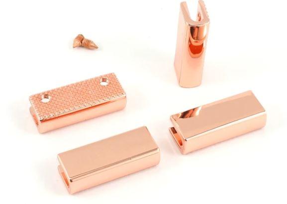 Rectangular Strap End Caps - 1" wide - Copper - 4 pack - EBCAP-1CP/4
