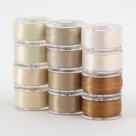 SuperBobs Polyester Bobbin 6pk Class 15 Neutral # 302-12-NEU