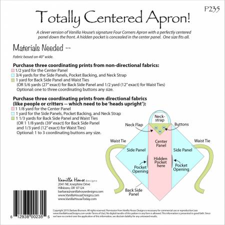Totally Centered Apron - VHDP235