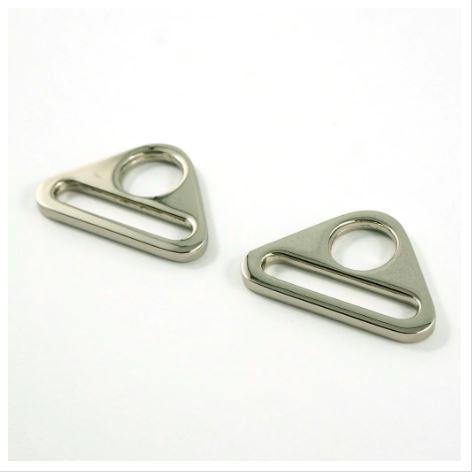Triangle Rings - 1" (25mm) - Nickel - 2 pack - EBTRI-25-NL/2