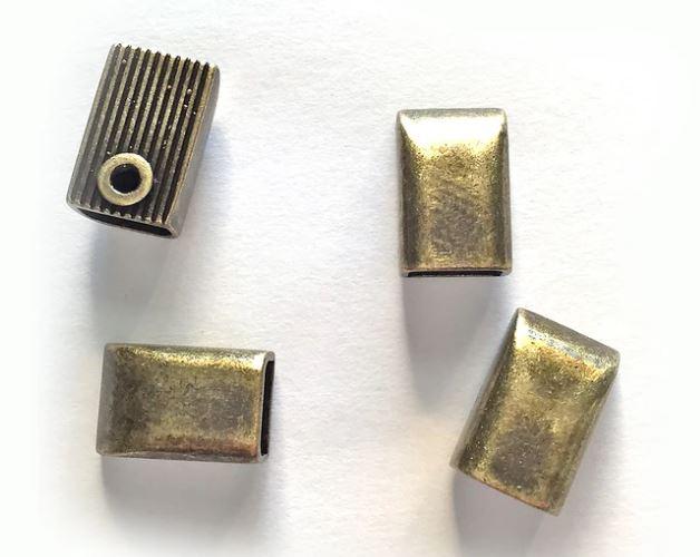 Zipper/Cord Ends - Antique Brass - EBCAP-3AB