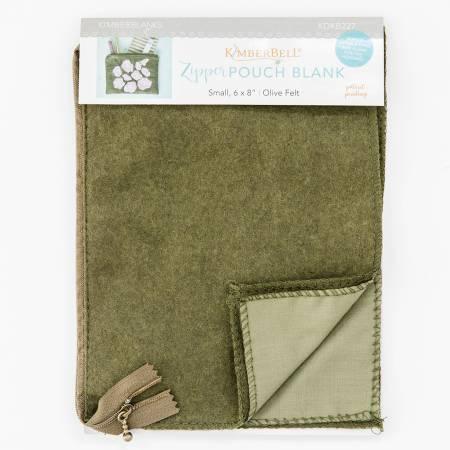 Kimberbell - Zipper Pouch Blank Olive Felt Small - KDKB227