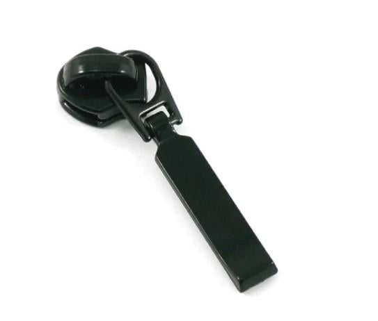 Zipper Slider WPulls - Black Rectangle Drop - 5 - 10 Pack - EBSP5-1MB
