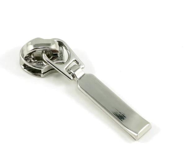 Zipper Slider W/Pulls - Silver Retangle - #5 - 10 pack - EBSP5-1SL