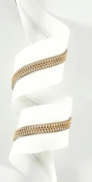 Zippers by the Yard - Size #5 - White/Copper/Rose Gold Coil - No Pulls - EBZP5WHT3CP