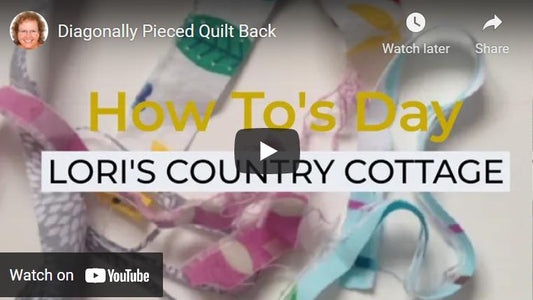 Diagonally Pieced Quilt Back