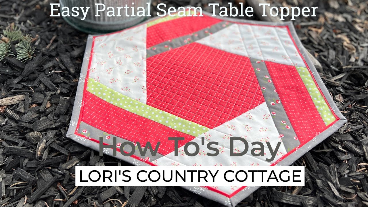How To's Day - Easy Partial Seam Table Topper