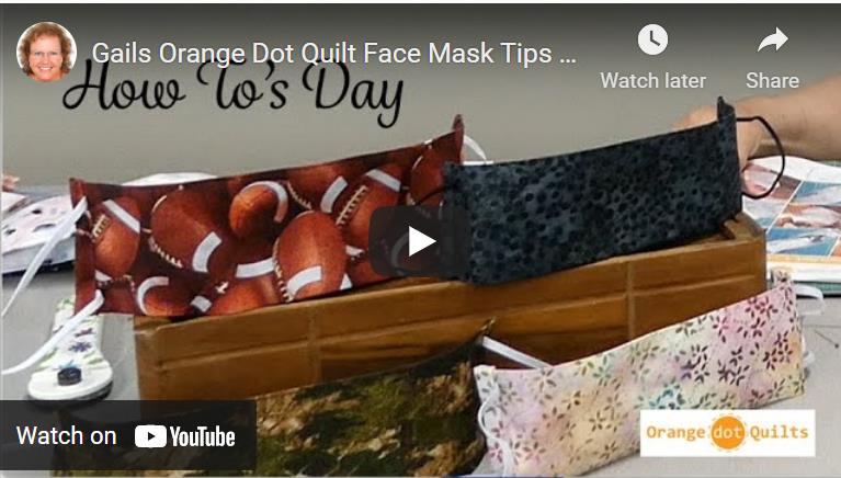 Gail's Orange Dot Quilt Face Mask Tips