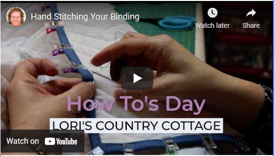 Hand Stitching Your Binding