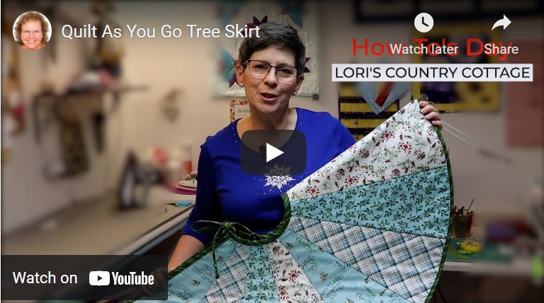 Quilt As You Go Tree Skirt