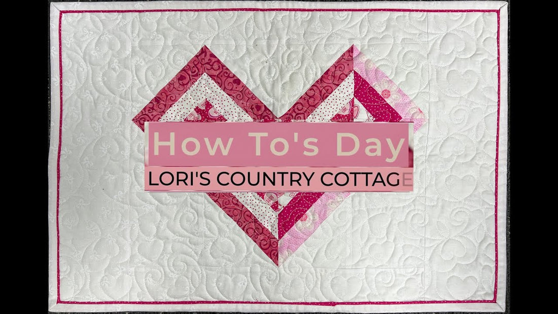 Strip Set Heart Table Topper