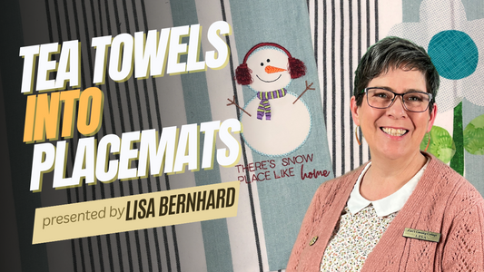 How to turn Tea Towels into Reversible Placemats