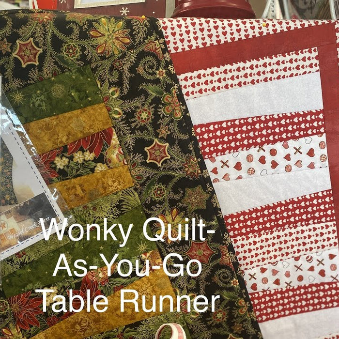 Anything Goes Thursday - Wonky Quilt As You Go Table Runner