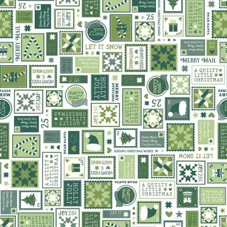 Kimberbell - A Quilty Little Christmas Green Letters - 10575M-G