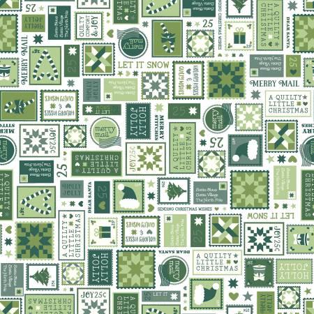 A Quilty Little Christmas Green Letters - 10575M-G