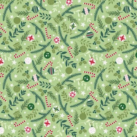 A Quilty Little Christmas Green Ornaments - 10576M-G