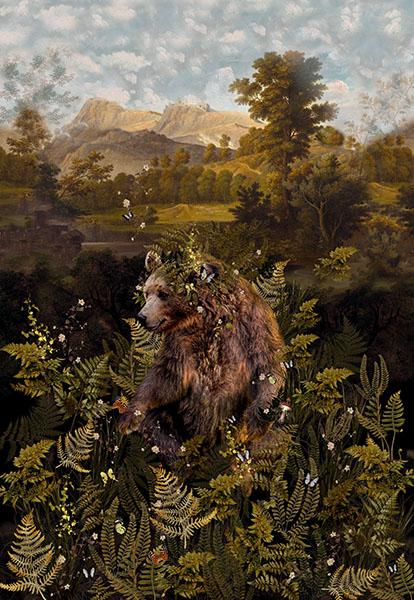 Among The Ferns Bear - Panel - 25490-696