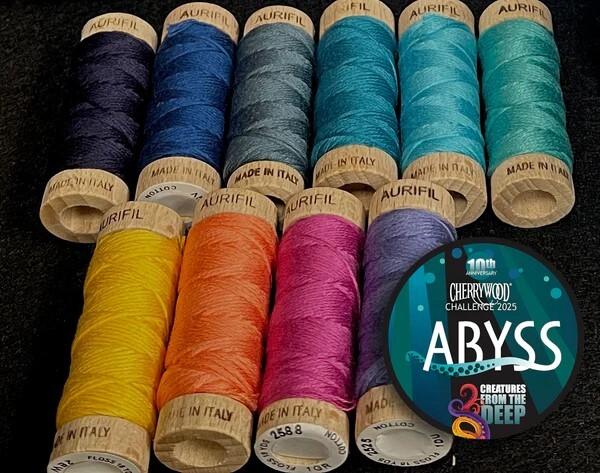 Aurifil Floss Collection: Abyss Challenge by Cherrywood