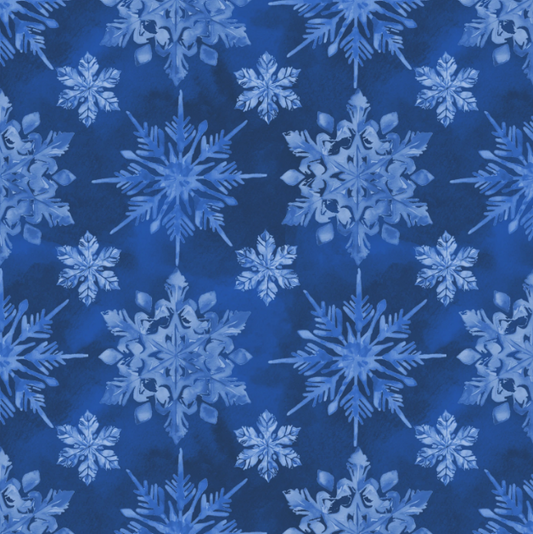 Aurora Fluries - Blue Snowflakes 4 Inch # BQ4908-77