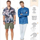 BURDA - 6349 Men’s Shirt - Short Sleeved - Long Sleeved - Shirt with Stand Collar - 0963490