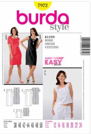 BURDA - 7972 Ladies Dress/Top
