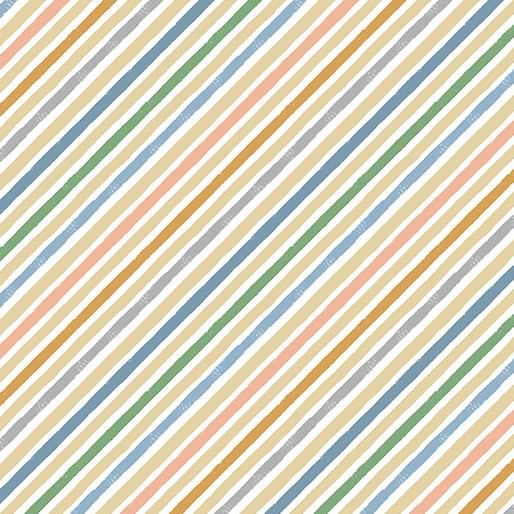 Baby Dino Comfort Flannel - Little Stripes - White/Multi - 14466F-09