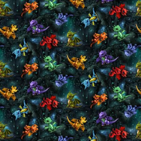Baby Dragons Tossed - CD3087-Forest