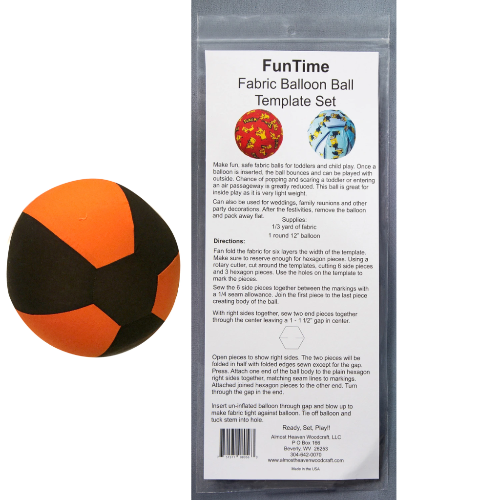 Fun Time 10in-Fabric Covered Balloon Ball Template Setin # FT10INBALL