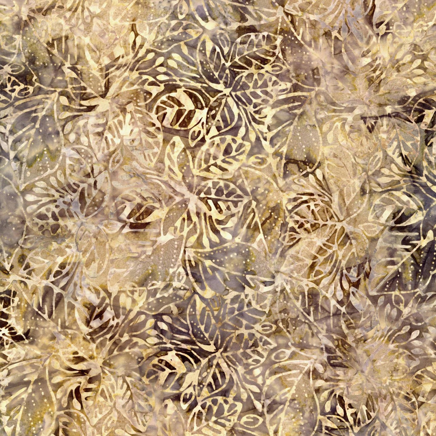 Batik - Almond Jungle Leaves # B8213-ALMOND