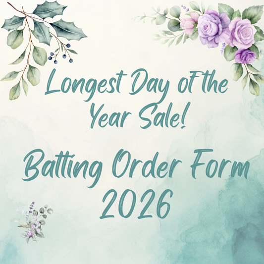 Batting Order Form 2026 - Downloadable