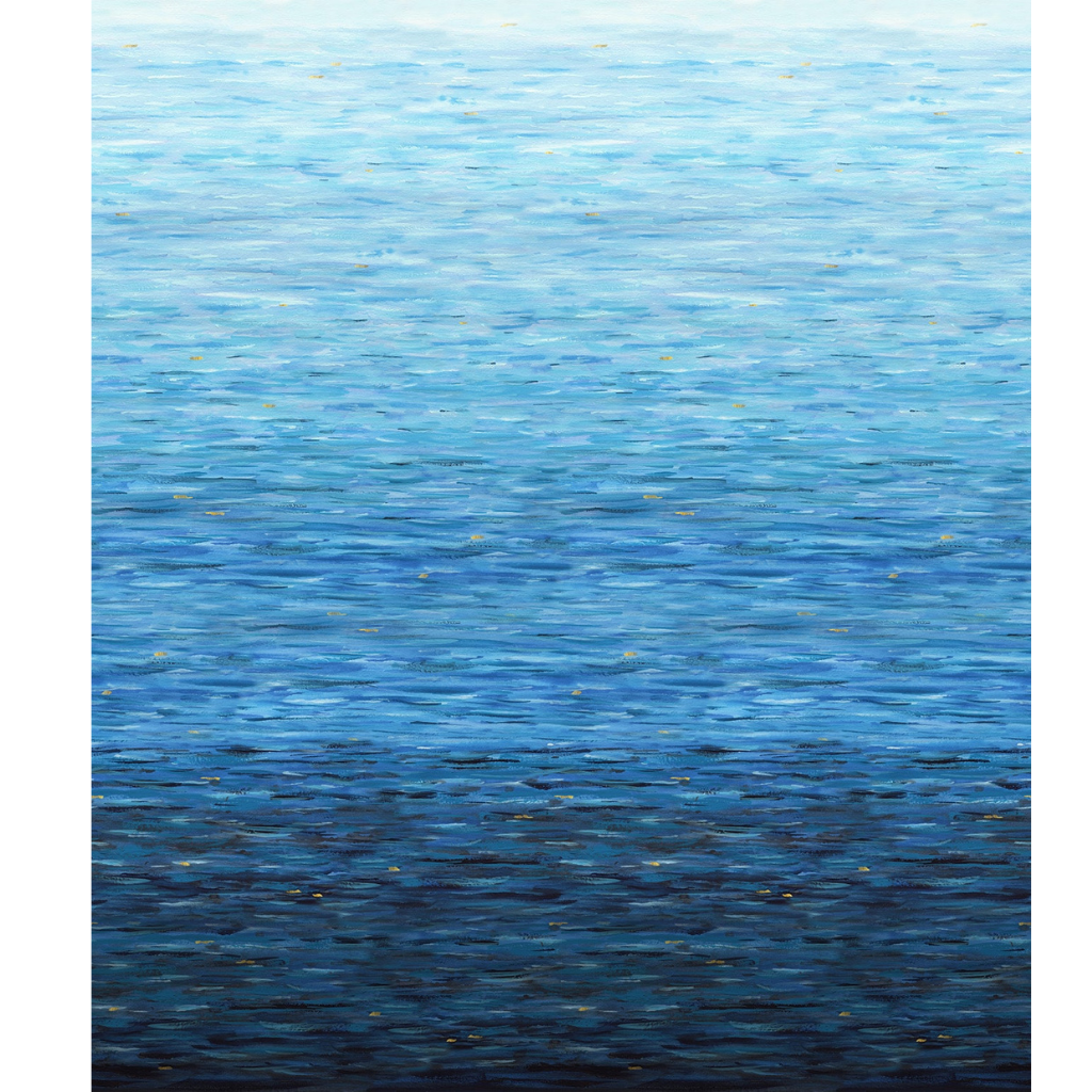 Behind Blue Eyes - Pacific Water Texture Ombre 24in repeat # 8655S-76