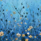 Behind Blue Eyes - Peacock Reaching Floral 24in repeat # 8657S-73