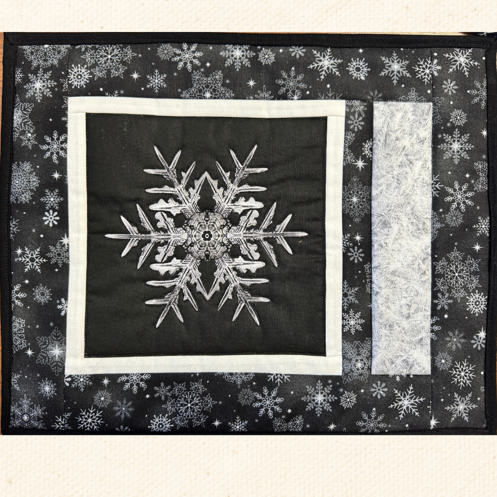 Bentley's Snowflake Placemats - Charcoal - Makes 6