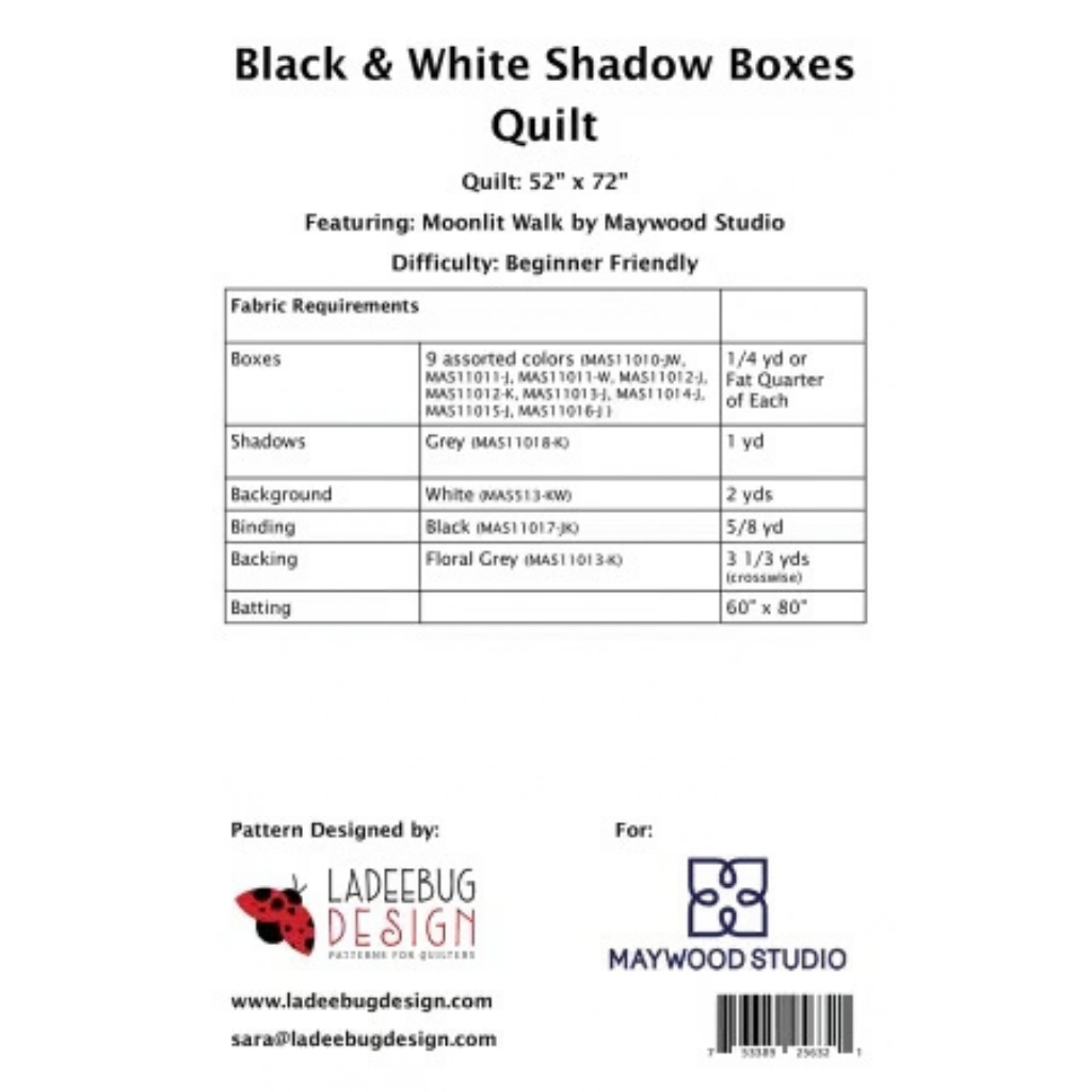 Black and White Shadow Boxes # LBPTNM0150