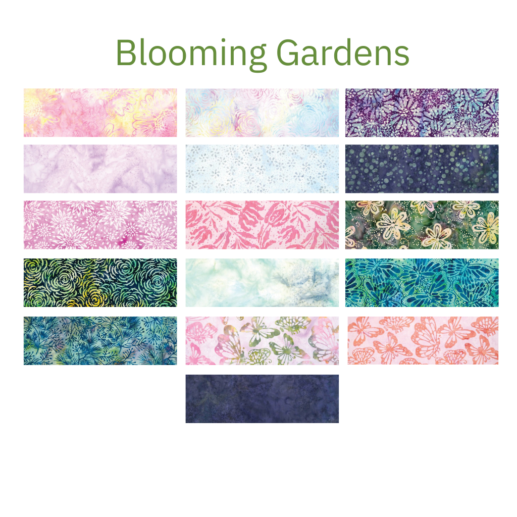 Blooming Garden Block of the Month - Fat Eighth Insurance Bundle