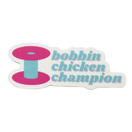 Bobbin Chicken Champion Sticker 5pk # FN-STICKBCC