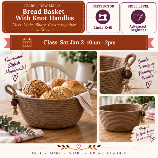 Breadbasket With Knot Handles -  Sat Jan 02 @10am