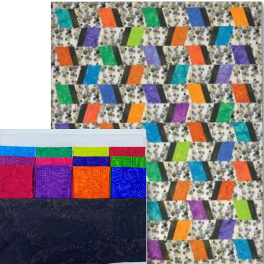 Bubbles Angles Made East Lap Quilt Kit